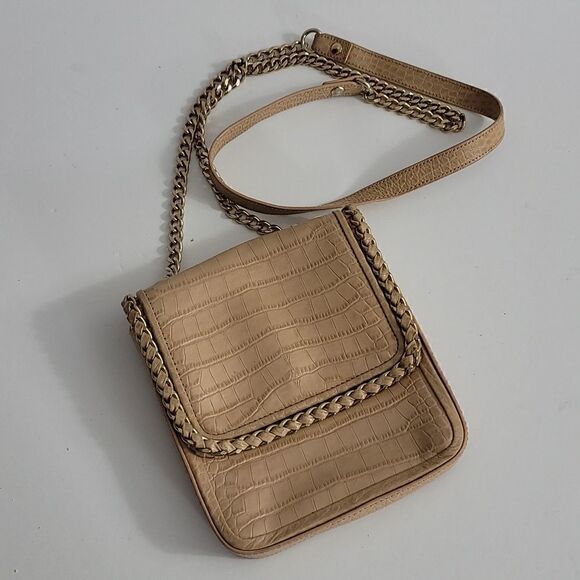 Henri Bendel Tan Chain handled Leather Crossbody Bag - Picture 1 of 10